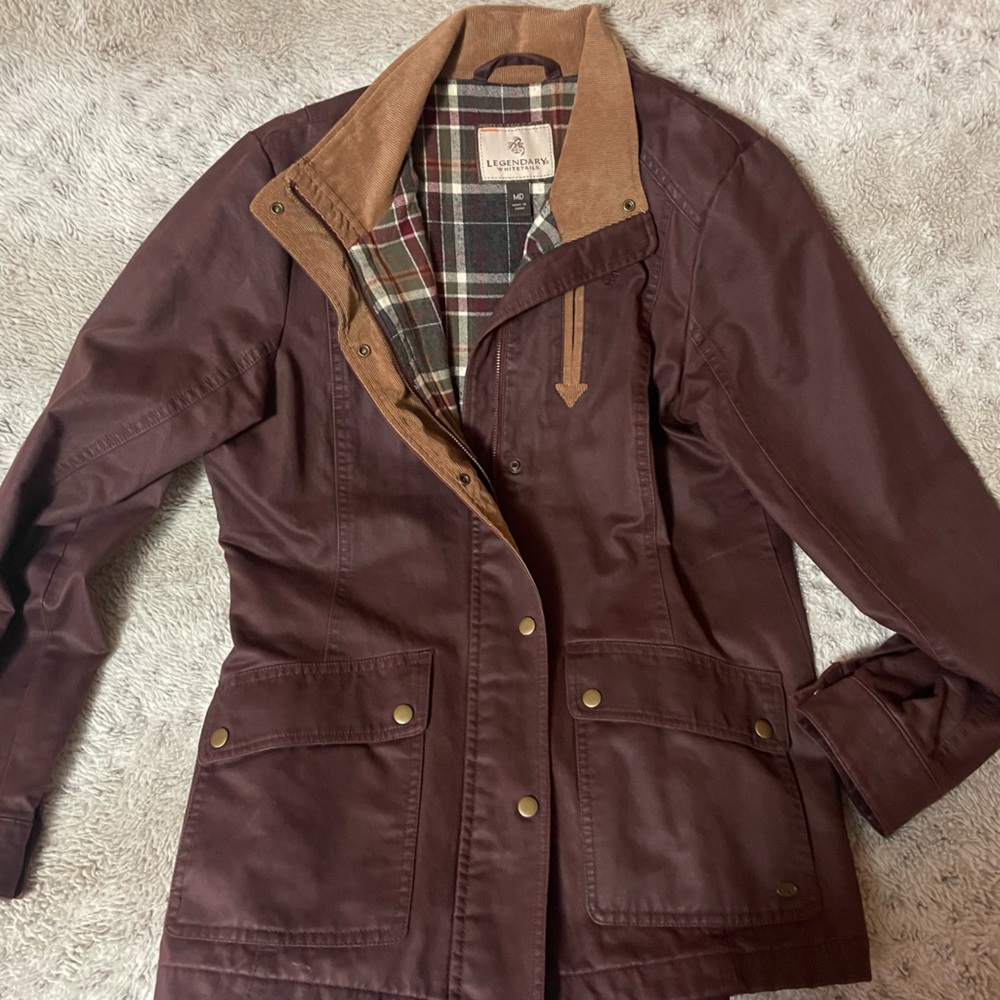 Legendary Whitetails rusty maroon Jacket with Plaid Lining